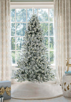 King of Christmas 6' Prince Flock® Artificial Christmas Tree with 350 Warm White LED Lights