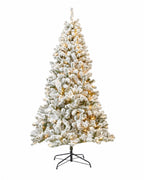 7' Prince Flock® Tree with Warm White LED Lights - OPEN BOX - FINAL SALE