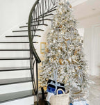 King of Christmas 9' Queen Flock® Artificial Christmas Tree Unlit