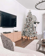 King of Christmas 9' Queen Flock® Artificial Christmas Tree Unlit