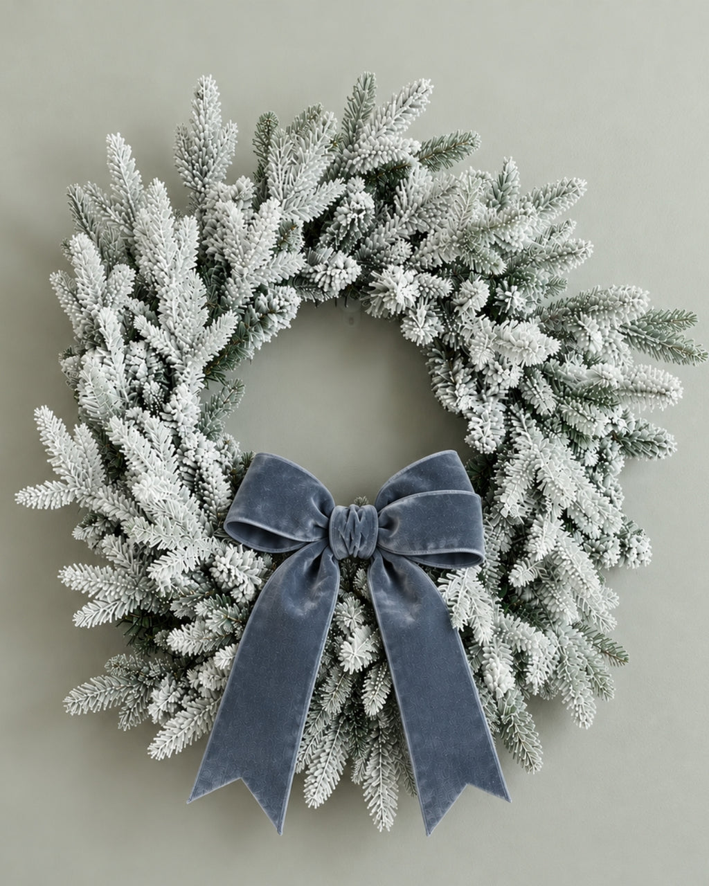 28" Queen Flock™ Artificial Christmas Wreath with LED Lights (3D Battery Operated)