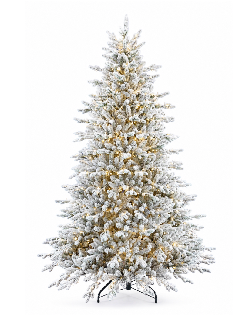7.5' Queen Flock® Artificial Christmas Tree with 2500 Lux LED Lights