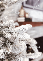 10' Queen Flock® Slim Artificial Christmas Tree 1000 Warm White LED Lights