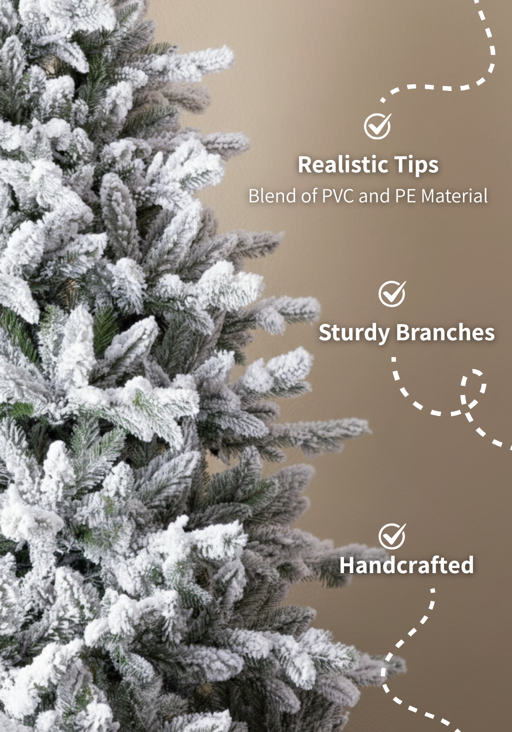 7.5' Queen Flock® Artificial Christmas Tree with 800 Warm White LED Lights