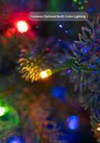 7.5' King Fraser Fir Slim Artificial Christmas Tree with 750 Warm White & Multi-Color LED Lights