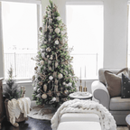 King of Christmas 10' Royal Fir Slim Quick-Shape Artificial Christmas Tree with 1100 Warm White & Multi-Color LED Lights