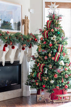 6.5' Royal Fir Artificial Christmas Tree with 850 Warm White & Multi-Color LED Lights