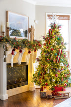 6.5' Royal Fir Artificial Christmas Tree with 850 Warm White & Multi-Color LED Lights