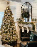 King of Christmas 12' Royal Fir Quick-Shape Artificial Christmas Tree with 2000 Warm White & Multi-Color LED Lights