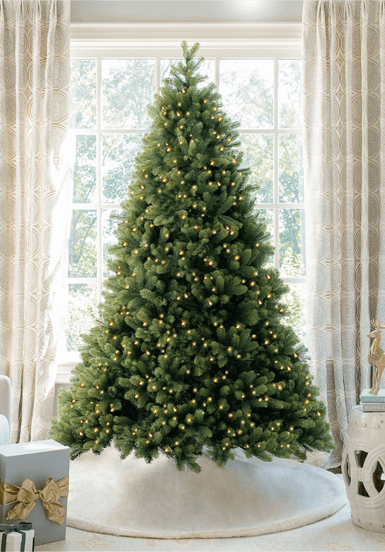 King of Christmas 6.5' Royal Fir Quick-Shape Artificial Christmas Tree with 850 Warm White & Multi-Color LED Lights