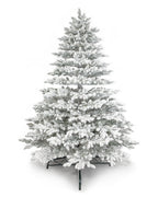 7.5' Rushmore Flock Artificial Christmas Tree 750 Warm White LED Lights