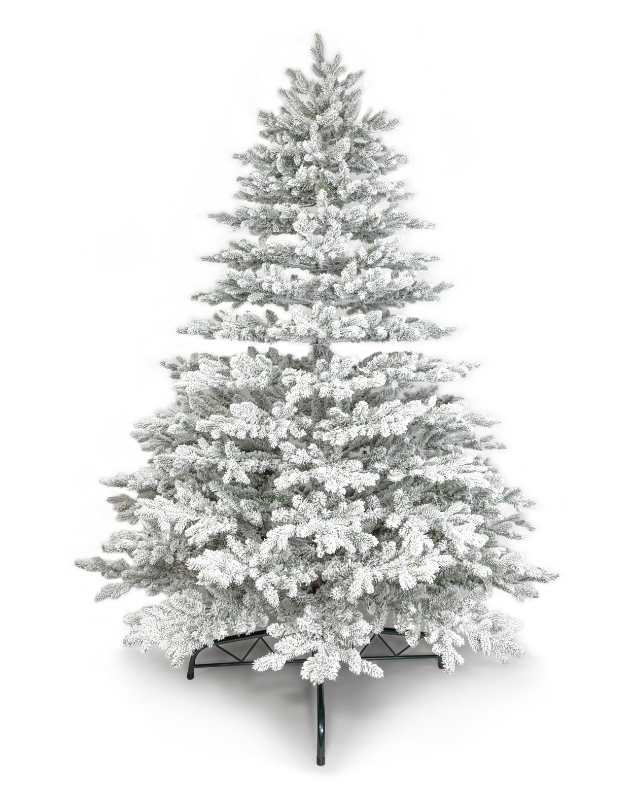 7.5' Rushmore Flock Artificial Christmas Tree 750 Warm White LED Lights