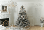 King of Christmas 7.5' Rushmore Flock Quick-Shape Tree Unlit