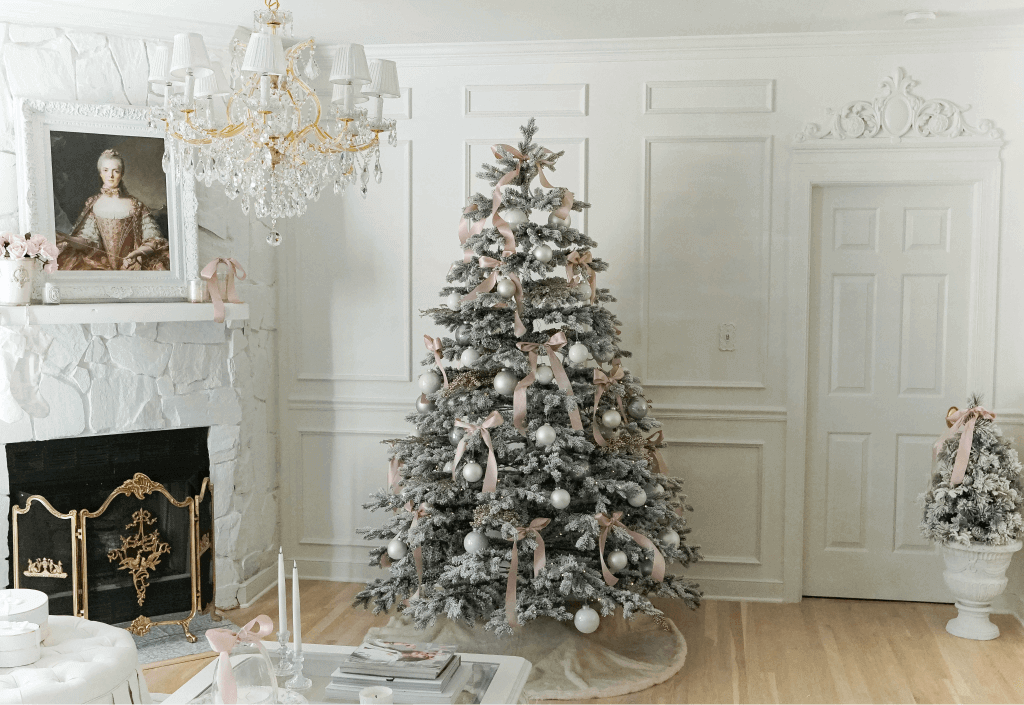 King of Christmas 7.5' Rushmore Flock Quick-Shape Tree Unlit