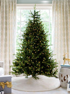 King of Christmas 7.5' Scarlet Fir Artificial Christmas Tree with 800 Warm White Led Lights