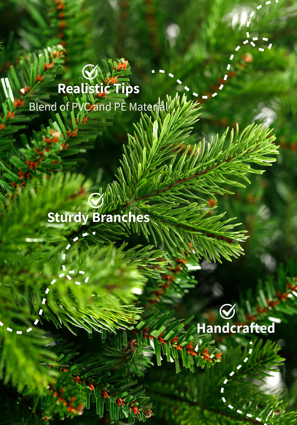 6.5' Scarlet Fir Artificial Christmas Tree Unlit