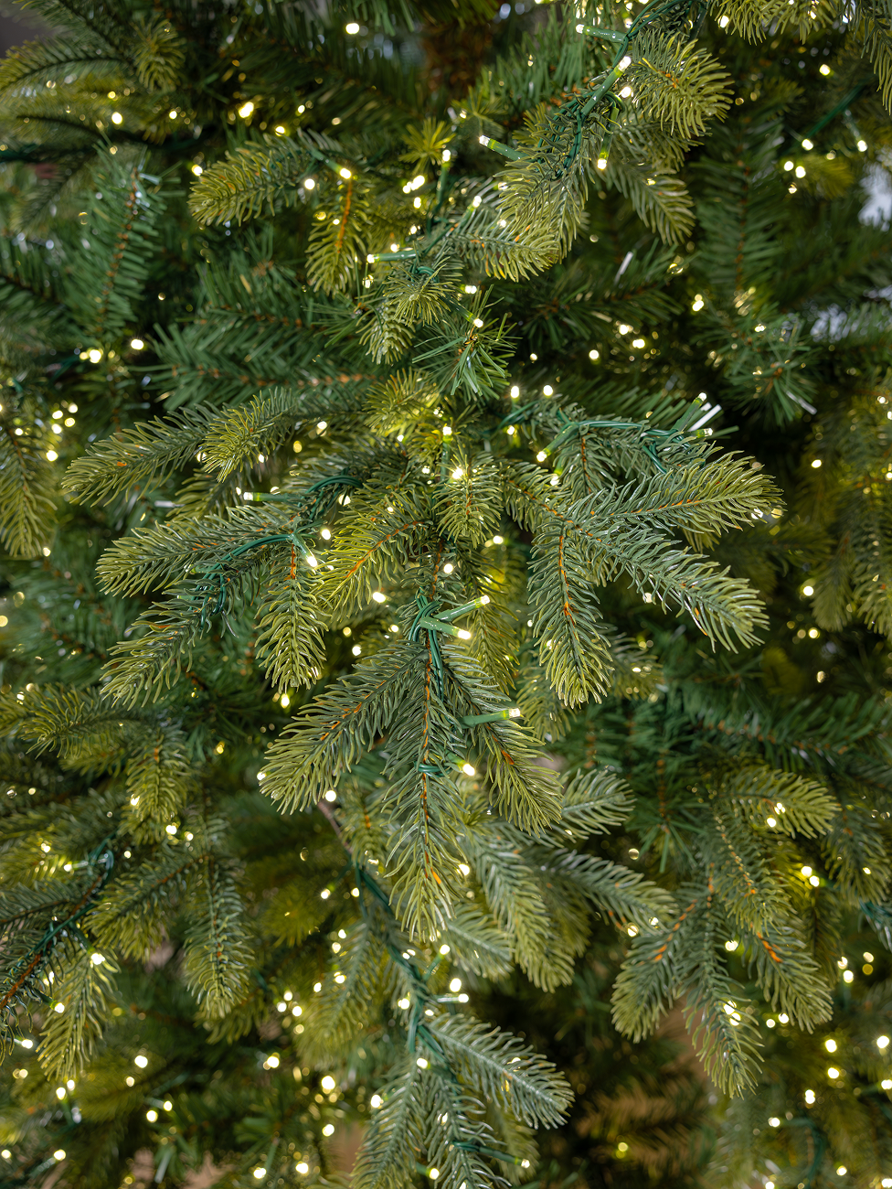 7.5' Silverpeak Fir Artificial Christmas Tree 3400 Warm White & Multi-Color Twinkle LED Lights