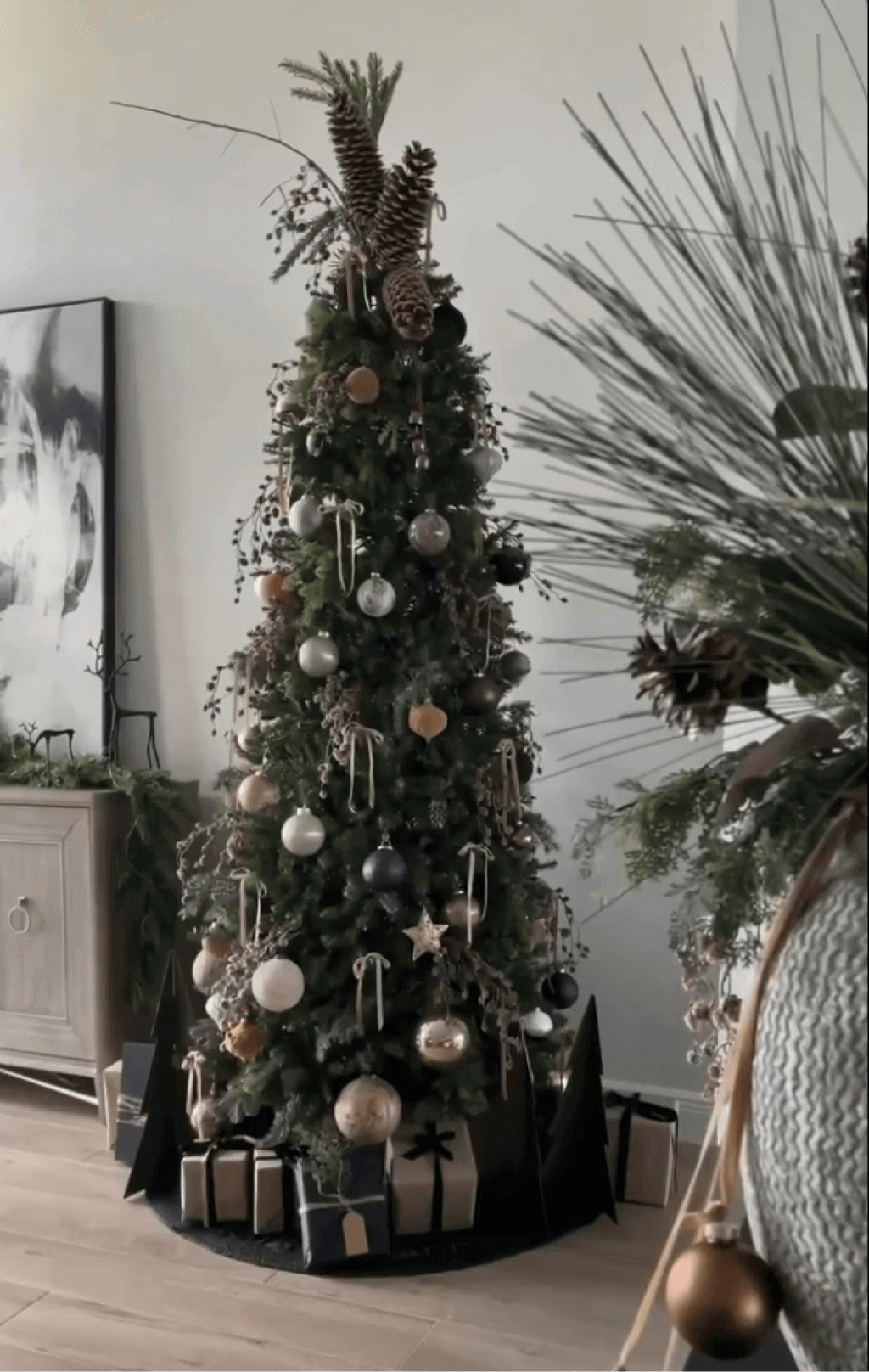 King of Christmas 6.5' Yorkshire Fir Slim Artificial Christmas Tree with 400 Warm White LED Lights