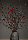 King of Christmas Sugar Berry Flocked LED Branches (3 Pack)