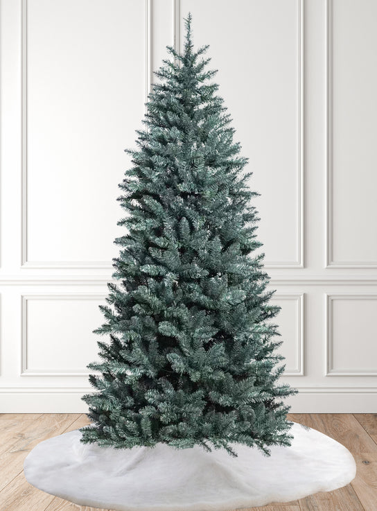 8' Tribeca Spruce Blue Slim Artificial Christmas Tree Unlit
