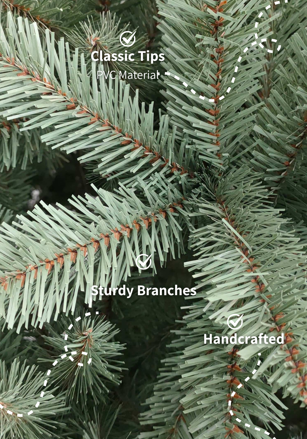 8' Tribeca Blue Spruce Artificial Christmas Tree with 650 Warm White LED Lights