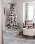 King of Christmas Winter Frost 15-Piece Glass Ornament Set (White-Silver)