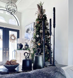 King of Christmas 6.5' Yorkshire Fir Slim Artificial Christmas Tree with 400 Warm White LED Lights
