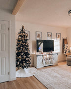 King of Christmas 6.5' Yorkshire Fir Slim Artificial Christmas Tree with 400 Warm White LED Lights