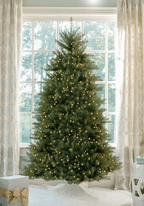 7.5' Yorkshire Fir Tree with Warm White LED Lights - OPEN BOX - FINAL SALE