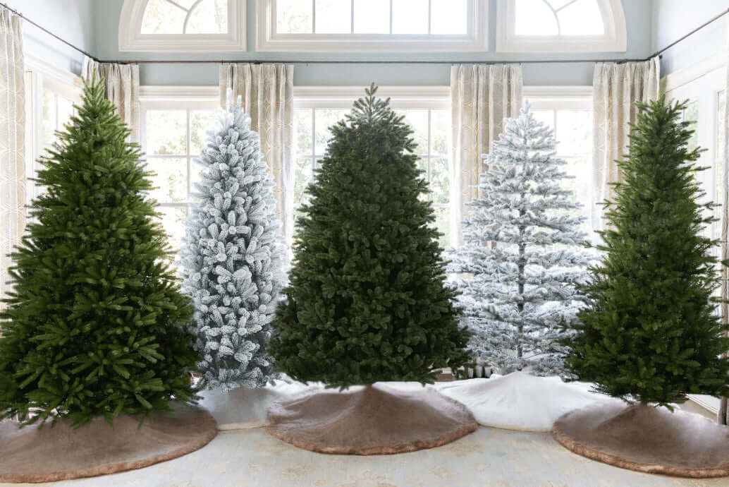 Frosted Elegance Pine Flocked Artificial Christmas Trees - Treetime