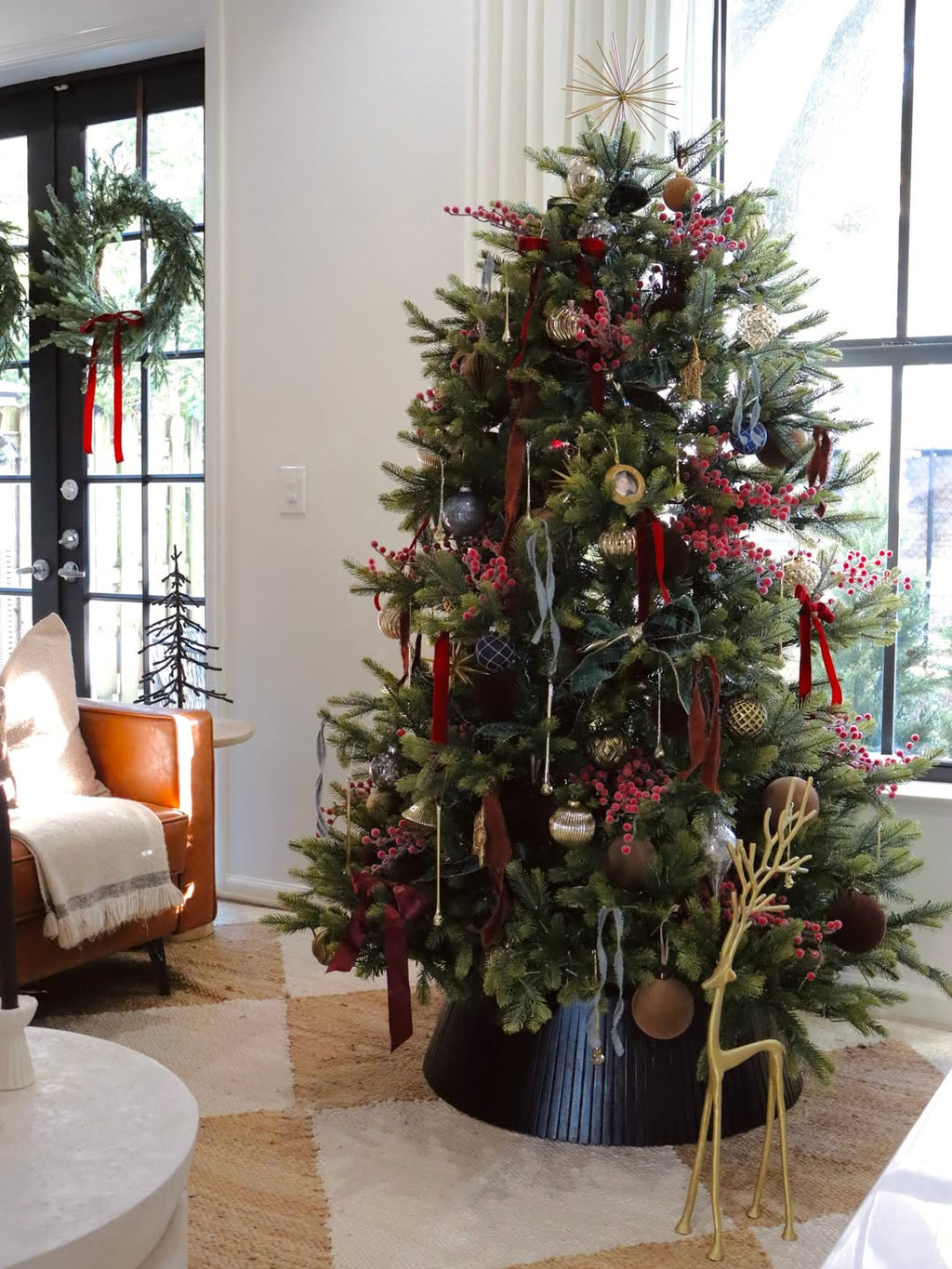 6.5' Silverpeak Fir™ Artificial Christmas Tree 2500 Warm White & Multi-Color Twinkle LED Lights