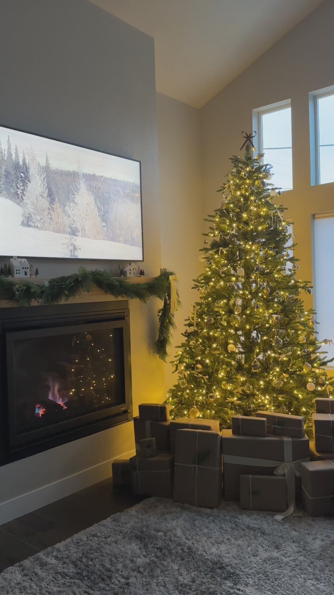 King of Christmas 8' Alpine Fir Tree 900 Warm White Led Lights