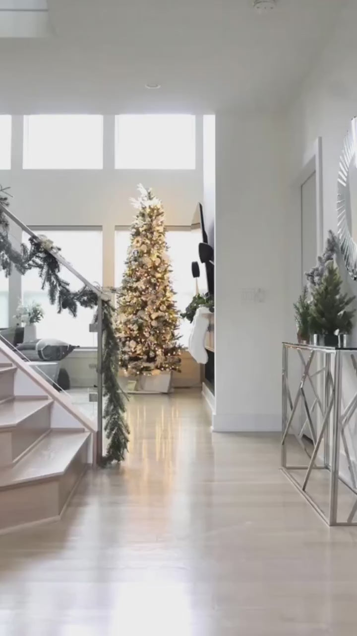 King of Christmas 9' King Fraser Fir Slim Quick-Shape Artificial Christmas Tree Unlit