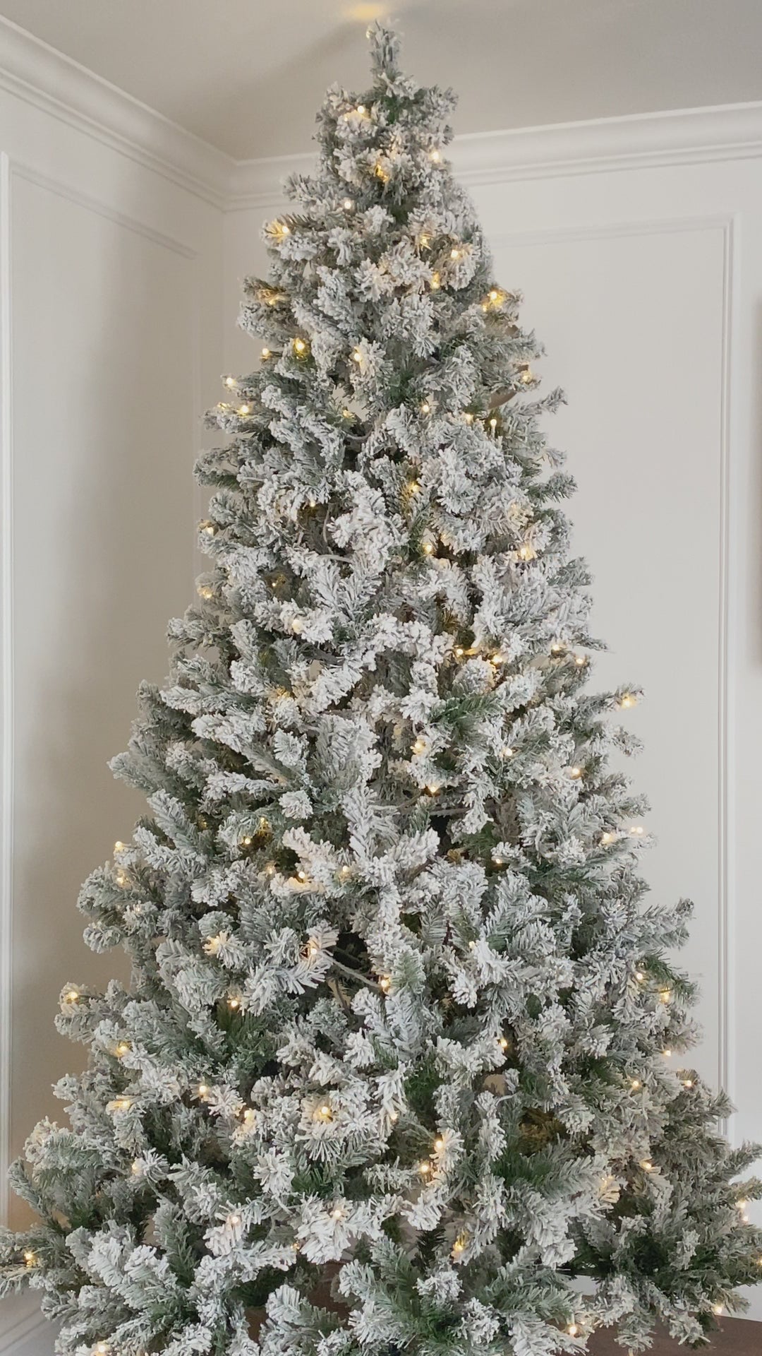 King of Christmas 8' Prince Flock® Artificial Christmas Tree Unlit