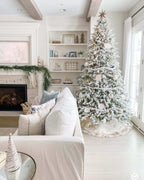 King of Christmas 7.5' Queen Flock® Artificial Christmas Tree with 800 Warm White LED Lights
