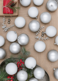 King of Christmas White Shatterproof Ornaments (48 Pack)