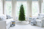 King of Christmas 6.5' Yorkshire Fir Slim Artificial Christmas Tree with 400 Warm White LED Lights
