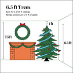 King of Christmas (OPEN BOX) 6.5' Duchess Pink Flock Tree Warm White LED Lights, FINAL SALE
