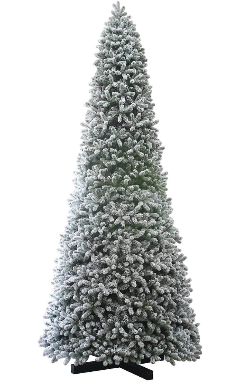 King of Christmas 15 Foot King Flock® Quick-Shape Artificial Christmas Tree with 2000 Warm White LED Lights