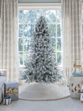 King of Christmas 7' Prince Flock® Artificial Christmas Tree Unlit