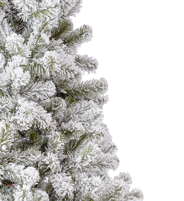8 Foot Prince Flock Artificial Christmas Tree Unlit