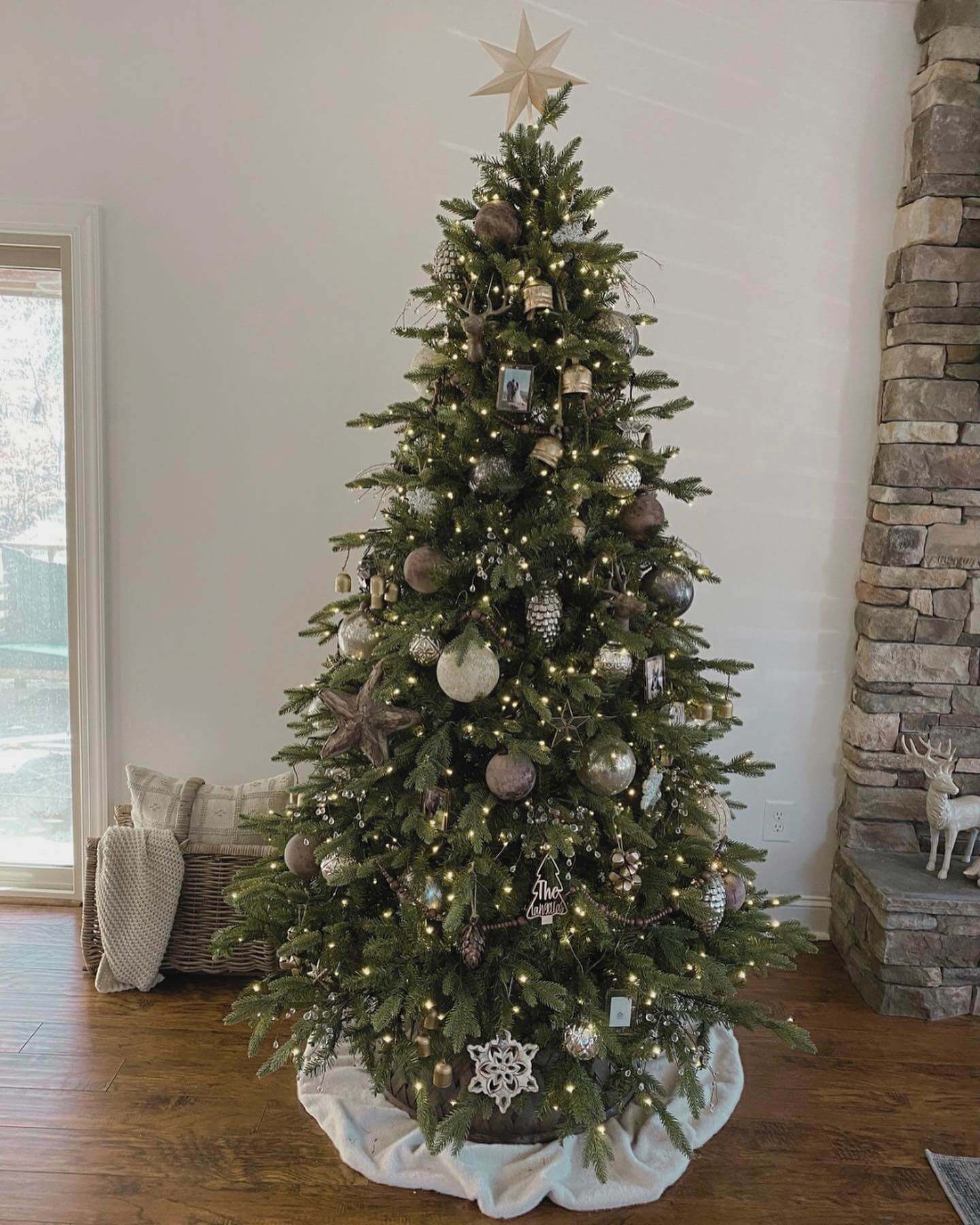 King of Christmas 7.5' Alpine Fir Artificial Christmas Tree 800 Warm White Led Lights