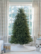 King of Christmas 7.5' Yorkshire Fir Artificial Christmas Tree with 600 Warm White LED Lights
