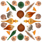 King of Christmas Natural 30-Piece Glass Ornament Set (Burnt-Orange, Green) Limited Edition