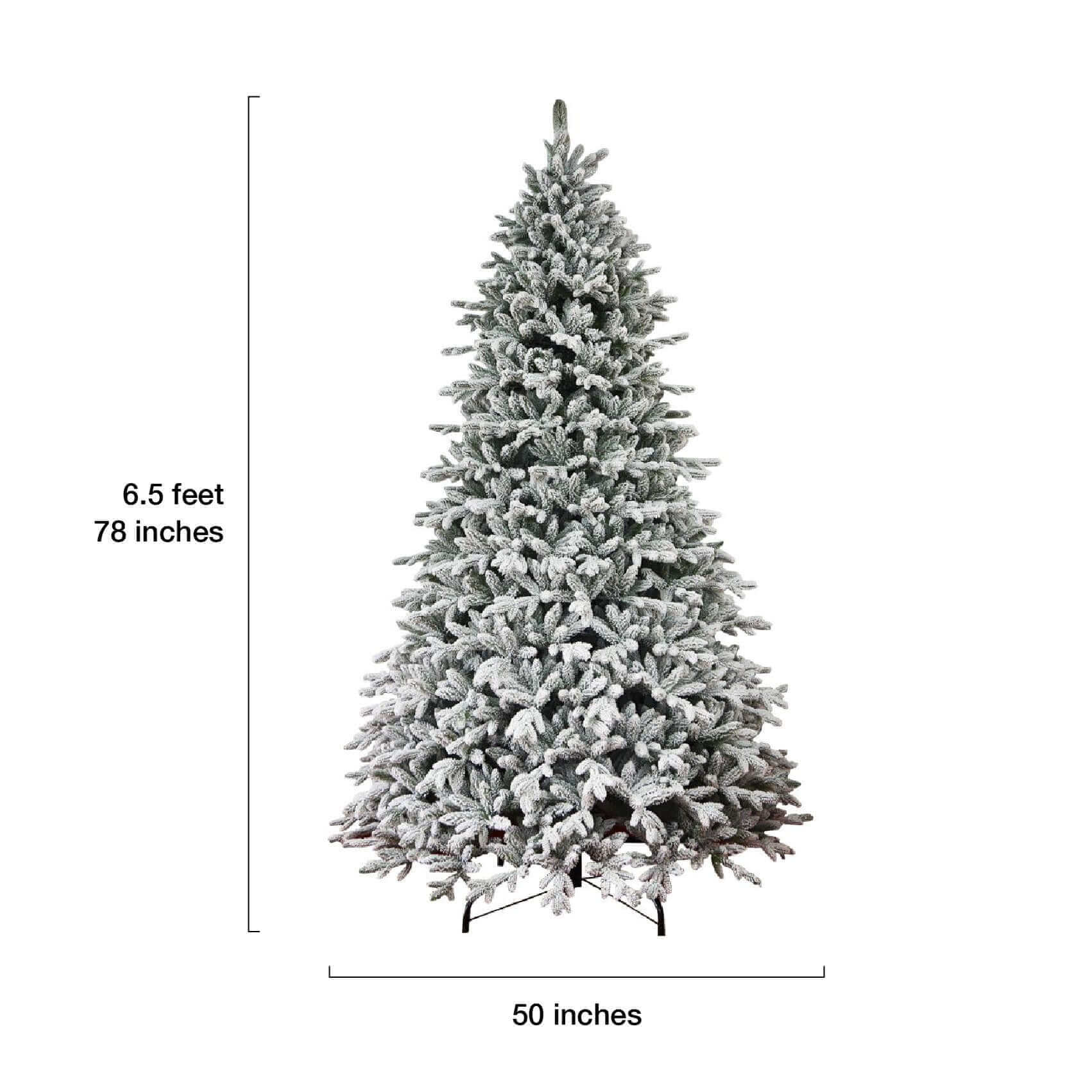 King of Christmas (OPEN BOX) 6.5' Queen Flock® Artificial Christmas Tree Unlit, FINAL SALE