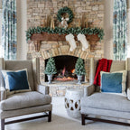 King of Christmas Tribeca Spruce Blue Collection 4-Piece Set with Warm White LED Lights (Battery Operated)