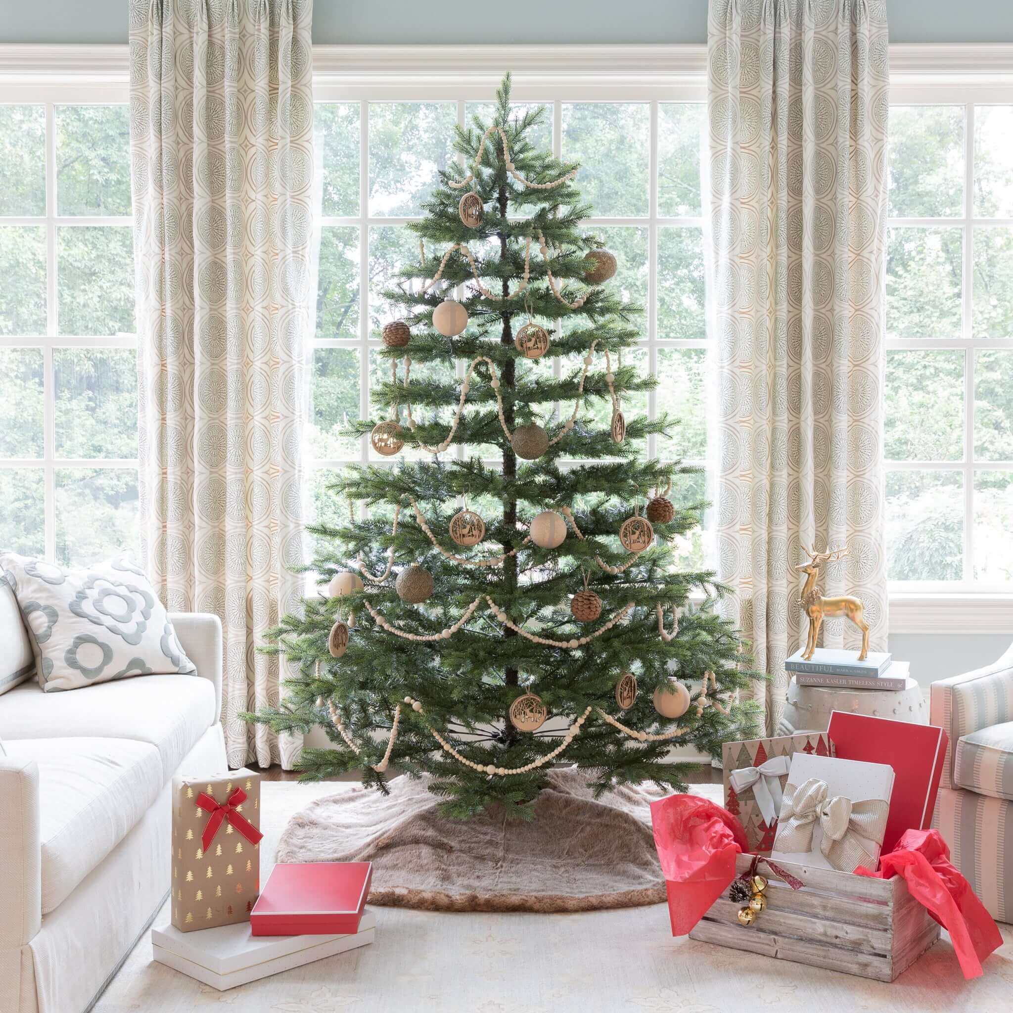 King of Christmas 9' Rushmore Fir Quick-Shape Artificial Christmas Tree 1000 Warm White Led Lights