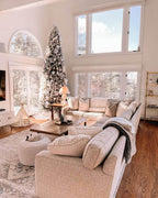 King of Christmas 10' King Flock® Slim Artificial Christmas Tree Unlit
