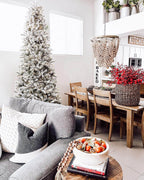 King of Christmas 10' King Flock® Slim Artificial Christmas Tree Unlit