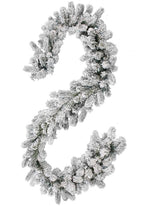 King of Christmas 9' x 12" King Flock® Garland Unlit